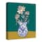 Beige Floral Chinese Vase 16" x 20" Canvas Wall Art